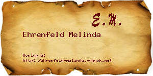 Ehrenfeld Melinda névjegykártya